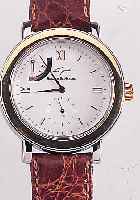 LE GUET HERRENARMBANDUHR RESERVE DE MARCHE, REF.-NR. 2640/0687, SCHWEIZ UM 1992, EDELST. POL., BODEN GEDR., BEIDS. VERGL., SEKTORFöRM. ...