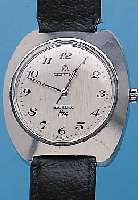 CERTINA HERRENARMBANDUHR ELEKTRONIC, REF.- NR. 7501/001, SCHWEIZ UM 1969, EDELST. MASSIV,BODEN GESCHR., MATT. KONTRASTZIFFERBL. M. ZEN-TRALSEK., ...