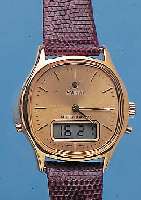 ENICAR HERRENARMBANDUHR SUPERQUARTZ, REF.- NR. 380/001/001, SCHWEIZ UM 1984, METALL HART-VERG., EDELST.-BODEN GEDR., HIGH-TECH-QUARTZ- WERK, ...