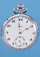 SILVANA MILITäRTASCHENUHR LEPINE, REF.-NR. 3558, SCHWEIZ/SCHWEDEN UM 1940, NICKEL/CHROM GEH., RüCKS. 3-KRONENGRAV., EMAILBL. REP., ...