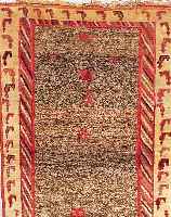 GABBEH, PERSIEN, 145 X 95CM, EHZ 3 WOLLE AUF WOLLE, CA.40 JAHRE