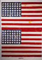 JOHNS, JASPER, DOUBLE FLAG, FARBOFFSET AUF DüNNEM KARTON, PLAKAT ZUR AUSSTELLUNG IN DER ROYAL ACADEMY OF ART LONDON 1991, HANDSIGN. UND DAT., ...