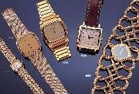 PIAGET DESIGNERDAMENGOLDBANDUHR, INTEGR. UHRWERK, SAPHIRFLACHGL., BODEN 3-FACHVERSCHR.,AUFWEND. GOLDSCHMIEDEARB., GG 750/000 MASSIV, ...