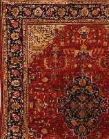 TÄBRIZ, PERSIEN, 388 X 300CM, EHZ 3-4 FLOR WOLLE, CA.70 JAHRE