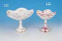 ZIERSCHALE, MEISSEN, 20. JH., 1.WAHL, POR- ZELLAN, REICH BEMALT IN INDISCH PURPUR, GOLD- GEHöHT, H. CA. 14.5 CM