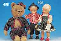 TEDDYBäR, HERRMANN, UM 1955/60, MOHAIR, Z.T. L. BERIEBEN, H. 55 CM