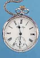 PAVEL BURE HERRENTASCHENUHR LEPINE, REF.-NR.294272, SCHWEIZ/RUSSLAND UM 1912, NICKEL VERCHR., ORIG.-EMAILBL. SIGN. FEINHAARR., ZEIGER ...