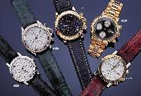 GIRARD PERREGAUX ARMBANDCHRONOGRAPH, REF.- NR. 7000, SCHWEIZ UM 1996, EDELST. POL., BODEN 6-FACH VERSCHR., KRONE, PROFILDRüCKER SOWIE LüNETTE ...