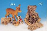 SECHS STEIFF-TIERE, 50-70ER JAHRE, HIRSCH, SUSI, MOLLY, BäR, PEKINESE, AFFE, H. 11 - 31 CM, 3 X KNOPF UND SCHILD, ALTERS- UND ...