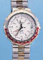 LONGINES HERRENARMBANDUHR CONQUEST, SCHWEIZ UM 1994, EDELST. MATT., LüNETTE U. ZWISCHENGL.DES EDELST.-BANDES HARTVERG., SAPHIRFLACHGL., ...