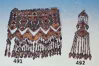 BRUSTSCHMUCK, AFGHANISTAN, UM 1900, SILBER, MIT KARNEOL UND ROTEM STEINBESATZ, ZISELIERT, H. CA. 30 CM