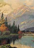 WIEDUWILT, F.O., DEUTSCHER MALER DER 1. HäLFTEDES 20. JH., LANDSCHAFT IM VORGEBIRGE MIT SEE, ÖL/LWD, LI. U. SIGN., BEZ.: MüNCHEN UND DAT. ...
