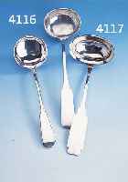 KONVOLUT 2 SUPPENKELLEN, SILBER GEPR., 12- BZW. 13-LöTIGES SILBER, TREMULIERSTICH, SPRINGENDES PFERD?, BEZ. BESTENBOSTEL, 1 X BEZ. KLEIN ...