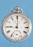 JAMES REID & CO. HERRENTASCHENUHR LEPINE, REF.-NR. 20307, ENGLAND UM 1895, SCHWERES STERLINGSILBERGEH., HALMARK BIRMINGHAM, SCHLüS-SELAUFZ., ...