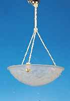 DECKENLAMPE, FRANKREICH, 30ER JAHRE, UNSIGNIERT, MONTUR SPäTER, MIN. BEST. D. 35 CMINTAKT