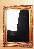 GROßER WANDSPIEGEL, UM 1880, STUCKRAHMEN, GLAS SPäTER, 85 X 107 CM, REST.