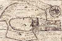 KONVOLUT VON 7 BLATT MIT ANSICHTEN VON STUTT- GART, 1.) KUPFERSTICH V. BODENEHR, CA. 1720,STUTTGART, AUS DER HALBEN VOGELSCHAU MIT EINZEICHNUNG ...