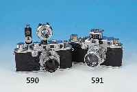 LEICA IIIF, NO. 593658, BJ. CA.1951 MIT SUM-MAR 50MM 1:2; DAZU UVA FILTER UND METRAPHOT BELICHTUNGSMESSER, ZUSTAND 4F