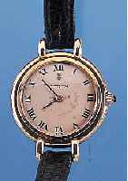CORUM DAMENARMBANDUHR, REF.-NR. 8192/5, SCHWEIZ UM 1969, GG 750/000 MASSIV, FLACHE GESAMTAUSF., BOMB. SAPHIRGL., BODEN GEDR., ...