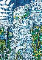 Malyshew, Konstantin, * 1951 Rastorkaja Oblast Gedankenaustausch, Öl/Lwd., signiert, 60 x 50 cm, der Künstler stud. an der Kunstakademiein Rostow ...