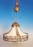 JUGENDSTILLAMPE, UM 1900 , BRONZEGUß, REICH VERZIERT, ALTERSSCHäDEN D. CA. 65 CM, FUNKTION NICHT GEPRüFT