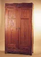 JUGENDSTILSCHRANK, DEUTSCH, UM 1900, EICHE MASSIV UND FURNIERT, 205 X 110 X 48 CM