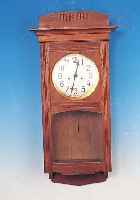 WANDUHR JUNGHANS UM 1920/30, VERZIERTES U. GESCHNITZTES EICHENGEHäUSE, VER-SILBERTES ZIFFERNBLATT, SKELETTIERTES ...