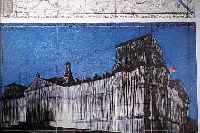 CHRISTO U. JEANNE-CLAUDE, WRAPPED REICHSTAG,FARBOFFSET VON 1995, KUNSTVERLAG SCHUMACHER ED. FILS, DüSSELDORF, GEDRUCKT BEI LIPPERT MEERBUSCH, ...