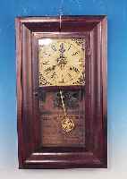 WANDUHR, WATERBURY CLOCK COMPANY, UM 1910, PROFILIERTER RAHMEN, METALLZIFFERBLATT, ZEI- GERPAAR NICHT ZUSAMMENGEHöREND, GEBRAUCHSAN- LEITUNG ...
