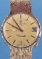 JUNGHANS HERRENGOLDBANDUHR DATO-CHRON, REF.-NR. 92825, DEUTSCHLAND UM 1966, GG 585/000 INCL. GG-BAND, MATT VERG. BLATT, VERG. WERK, KAL. 600,12, ...