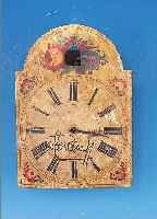 SCHWARZWäLDER SCHILDERUHR MIT KUCKUCK, UM 1880, FLORAL BEMALTES BOGENZIFFERBLATT, IM IM BOGEN ÖFFNUNG FüR KUCKUCK (TüR U. 1 ZEIGER FEHLEN), ...