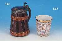 KRöNUNGSBECHER, WOHL ANNWEILER/PFALZ, 1896, HERGESTELLT ANL. DER KRöNUNG ZAR NIKOLAUS II, METALL FEIN EMAILLIERT, MIT WAPPEN UND ORNA- MENTIK, H. ...