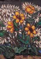 GUNTERMANN, WILHELM, *1887 BENSHEIM - 1976, SCHüLER DER KARLSRUHER AKADEMIE BEI WILHELM TRüBNER, WIRKTE IN DARMSTADT, HIER: GELBE BLUMEN, ...