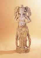 SKULPTUR, BALI, 20. JH., STEINGUß, REICH RELIEFIERT, H. CA. 128 CM, EINE REPARATURSTEL-LE