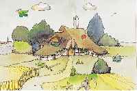 JANOSCH, VIER FARBLITHOGRAPHIEN AUF BüTTEN, HANDSIGNIERT UND NUM.: 1005/3000, 1996/3000, 1105/3000 UND 1805/3000, JE CA. 15 X 20 CM
