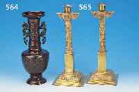 DOPPELHENKELVASE, JAPAN, UM 1900, BRONZE, H.38 CM, RELIEFIERT MIT VöGEL UND BLUMEN, LEICHTE GEBRAUCHSSPUREN