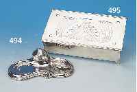 TINTENFAß, WMF, UM 1900, METALL VERSILBERT, 18 X 11 CM