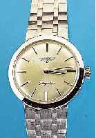 LONGINES DAMENGOLDBANDUHR, SCHWEIZ UM 1970, NEUTR. WG 750/000-GEH. RODH. INCL. MATT. WG- GLIEDERB., BODEN GEDR., VERS. BLATT, RUND- ANKERW., 17 ...