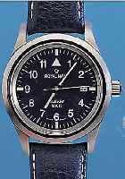 ORFINA MILITäRARMBANDUHR ROYAL NAVY/MILITäRY, REF.-NR. 7360, SCHWEIZ 1999, EDELST. MATT.,BODEN GESCHR., ORIG.-ETUI, ERSATZLEDERB., ...