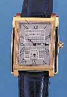 LOUIS ERARD HERRENARMBANDUHR, REF.-NR. 45108SCHWEIZ UM 1980, METALL HARTVERG., EDELST.- BODEN GEDR., STILTYP. ENDE 30ER JAHRE, NEUTR. LEDERB., ...