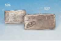 ZIGARETTENETUI, RUßLAND, ZW. 1898-1912, 84ZLOTINIKI = 875ER SILBER, 11.5 X 6 CM, DECKEL GRAVIERT, AUFGELEGTE, APPLIKATION MONOGRAMM?, ...
