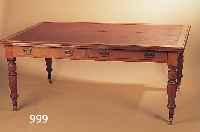 PARTNERDESK, ENGLAND, UM 1900, EICHE MASSIV, BEIDE SEITEN MIT SCHUBLADE, LEICHTE ALTERSSPUREN, 78 X 184 X 120 CM
