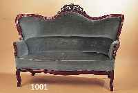SOFA, LOUIS-PHILIPPE, UM 1860/70, MAHAGONIFURNIER, Z.T. MASSIV, GESCHNITZTE KRONE, ALTERS- UND GEBRAUCHSSCHäDEN, 126 X 160X 45 CM, ...