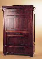 SCHRANK, SOG. SEKRETäRBLENDER, DEUTSCH, UM 1850, MAHAGONIFURNIER, MAßE 176 X 105 X 52 CM, L. ALTERSSP.