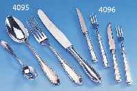 BESTECK FüR 12 PERSONEN, DEUTSCH 30ER JAHRE, 90ER SILBERAUFLAGE, BEZ. MILLHOF, BEST. AUS: 12 MESSER, 12 GABELN, 12 LöFFEL, 12 ...