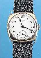 KONVOLUT: 2 HERRENARMBANDUHREN, UM 1932, BEIDE CARREE-CAMBRE-GEH., 1X VERG., BIFORA, M. VERG. ZYLINDERW., METALLBL. VERG., FARBL. GET., AUF ...