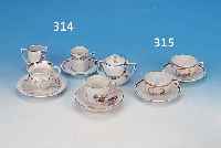 MOKKATASSE, KPM, BERLIN, WOHL 50/60ER JAHRE, PORZELLAN, BLUMENBOUQUETMALEREI, H. 6 CM