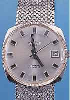GENEVE HERRENGOLDBANDUHR AUTOMATIK, SCHWEIZ/DEUTSCHLAND UM 1967, WG 585/000-GEH. INCL. WG-FLECHTBAND RODH., BODEN U. GLASR. GEDR., ...