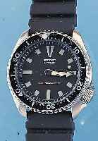 SEIKO HERRENTAUCHERUHR AUTOMATIK, REF.-NR. 941165, JAPAN UM 1974, EDELST. MASSIV, BODEN GESCHR., BEI FERTIGST. WASSERD. BIS 150 M, ...