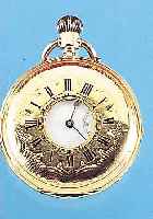HERRENTASCHENUHR HALBSAVONETTE, REF.-NR. 62104, SCHWEIZ UM 1895, ROSE-G. 585/000, BEI- DE SCHALEN SYM. GUILL./BER., AUSSEN STD.-ZEI- CHEN SCHW. ...